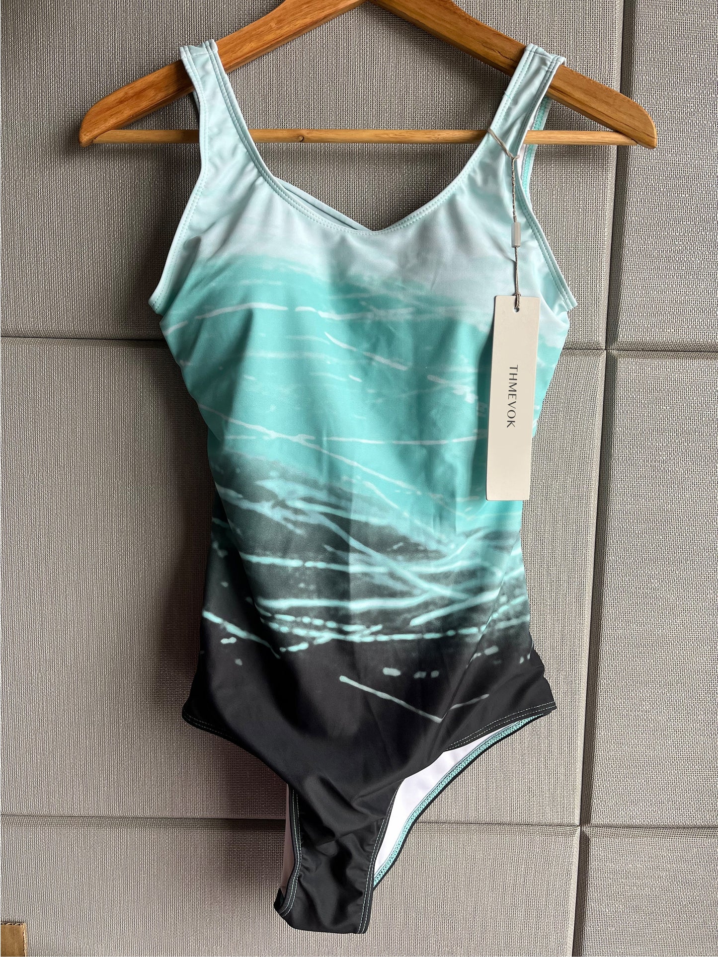 THMEVOK One-Piece Swimsuit Sexy Cross Back Beachwear for Women Athletic Training
