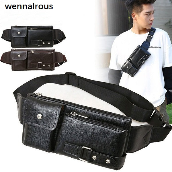 Wennalrous High Quality Tote Bag Men Fashion Elegant Soft PU Leather Handbag Shoulder Bags Crossbody Bags