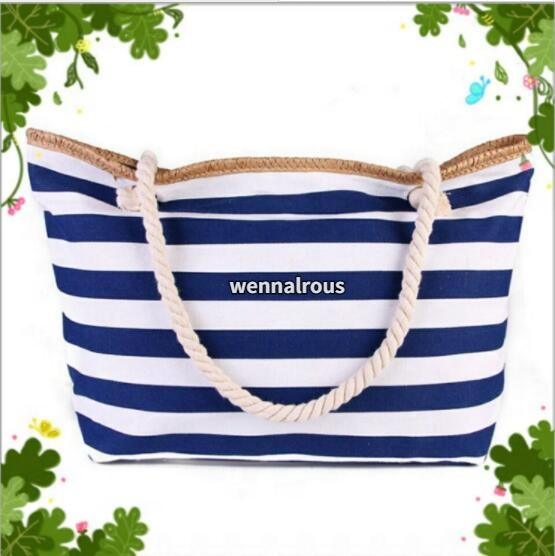 wennalrous High quality shopping tote bag cotton canvas beach bag