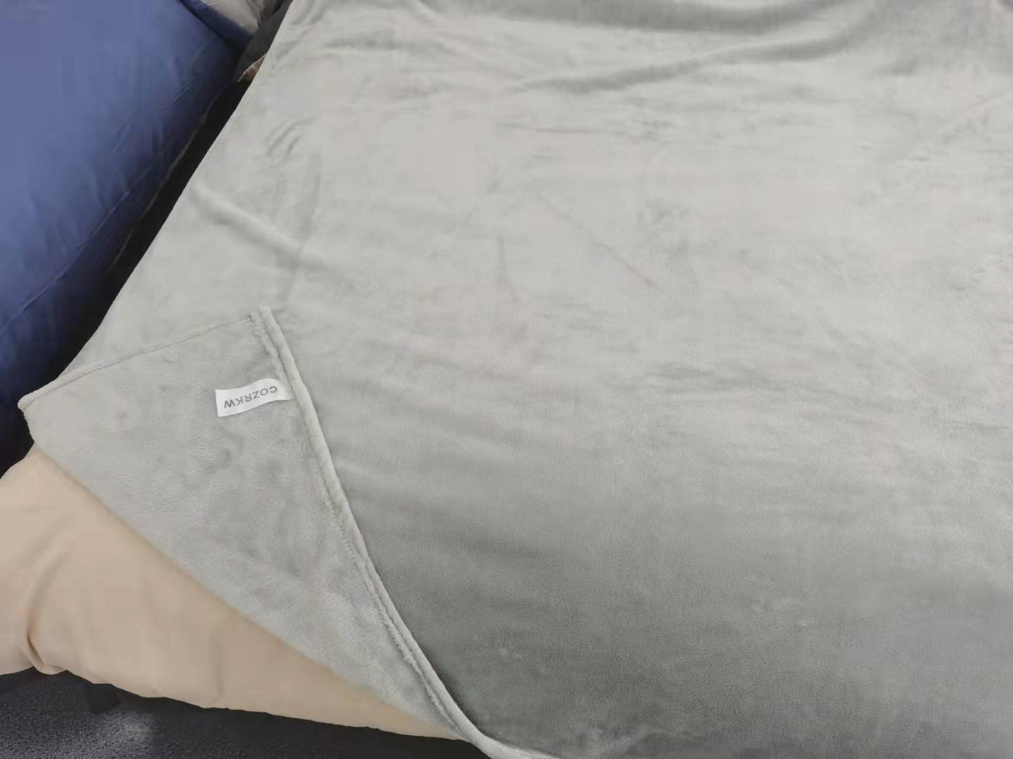 COZRKW Premium Heavy Blanket Cotton Weighted Mink Blanket for Winter with Removable Flannel Cover