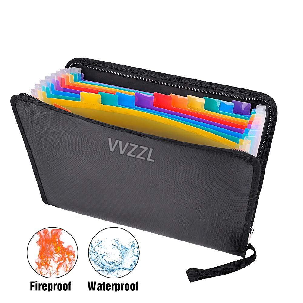 VVZZL Hot selling Fireproof Document Folder Office/school Use Color Expanding Filing Folder