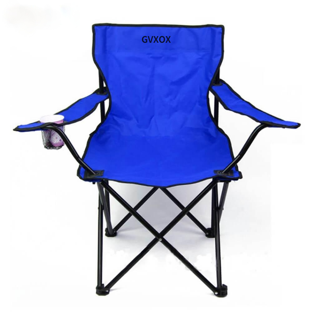 GVXOX Outdoor Furniture Camping Quad Folding Chairs with Hard Armrest Lightweight Beach Chair