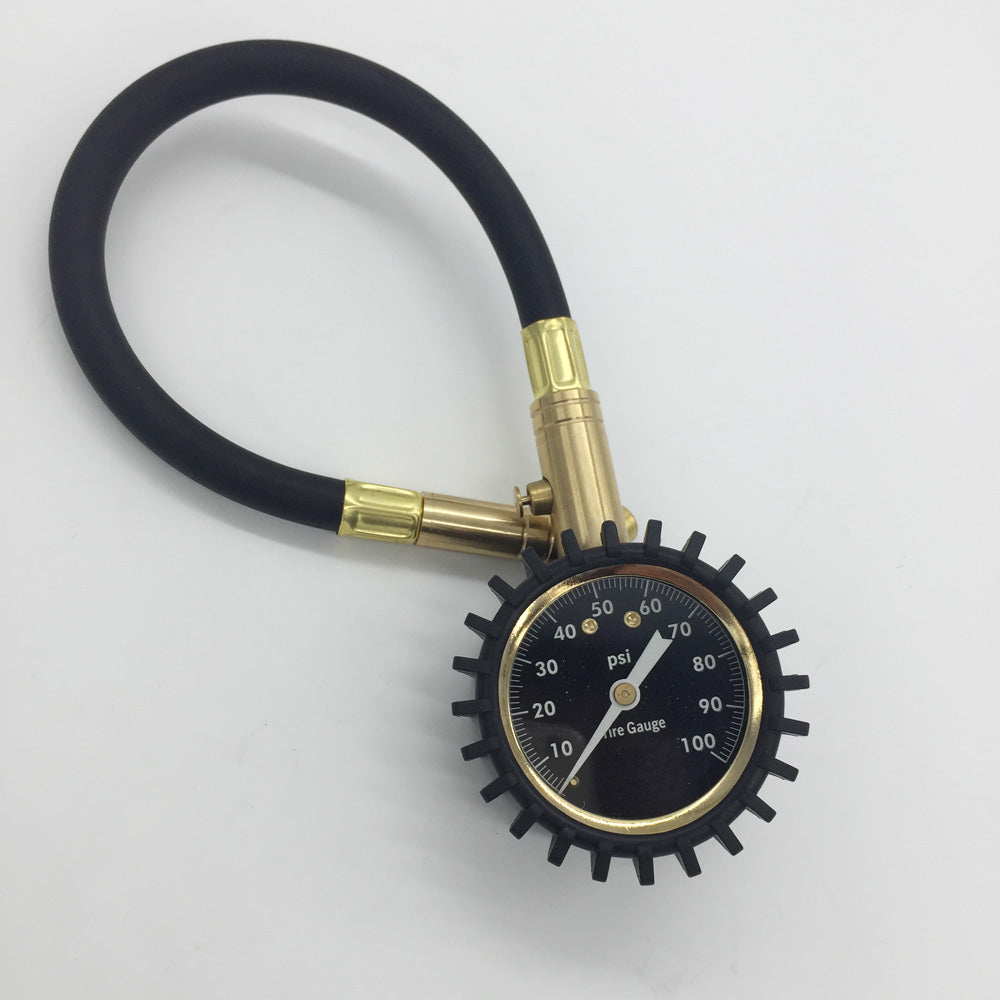 YIEJIFIRE Car Tire Pressure Gauge With Hose And Chuck Glow In Dark Dial Tire Gauge With Hose