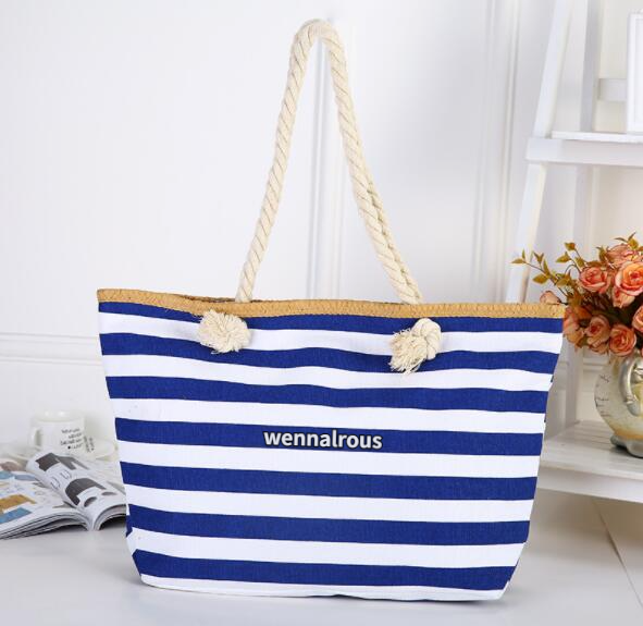 wennalrous High quality shopping tote bag cotton canvas beach bag