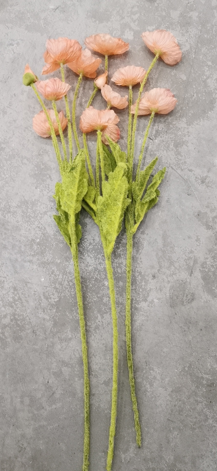 AtHomeYuyue Artificial poppy Fake flower Simulation poppy flower pack of 3 for Wedding Home Office Party Hotel Yard Decoration Restaurant Patio Festive Furnishing