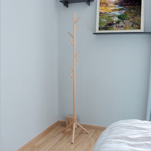 newkaijian high grade wooden tree standing coat rack, Easy to Assemble Coat Hanger Stand for Bedroom, Office, Hallway, Entryway, Bedroom