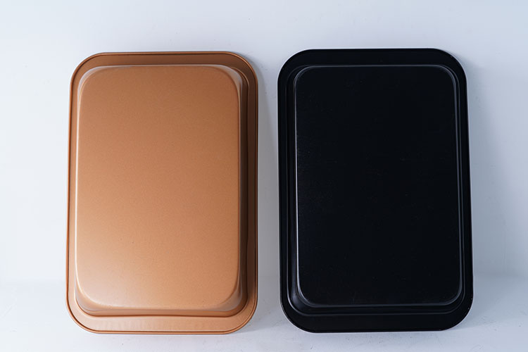 BEVYFOG hot sale kitchen modern bakeware carbon steel non stick coating ovenware oven baking tray (2 pack)