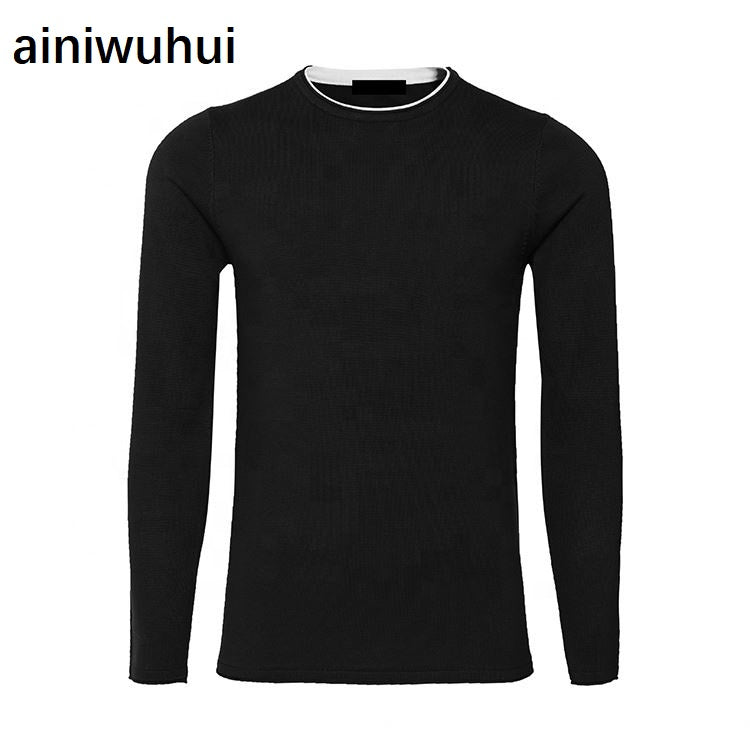 ainiwuhui Custom Men Knitted Casual Long Sleeve pullover Sweater