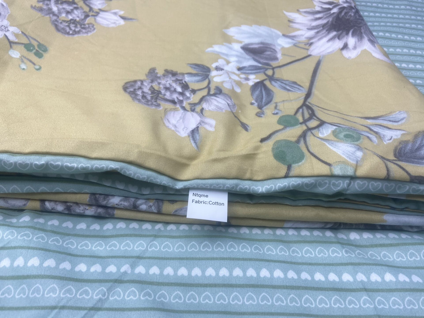 NTQME Soft Washable Retro Style Bedding Set Flower Printed Quilt Cover Dduvet Cover Queen Size