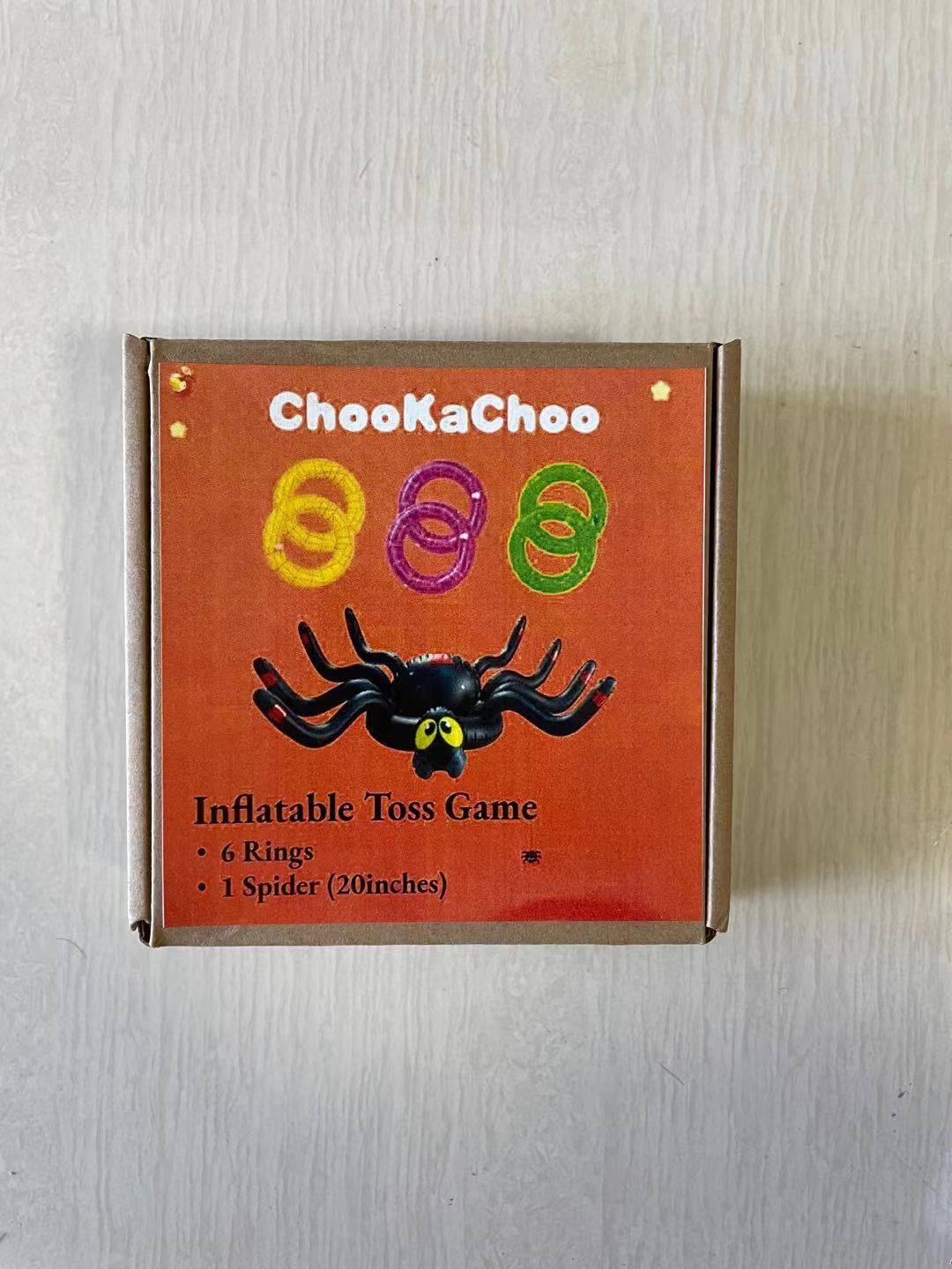 ChooKaChoo Halloween Spider Toss Game, Large Inflatable 37 Inch Spider Ring Toss Game, Perfect for Halloween Party
