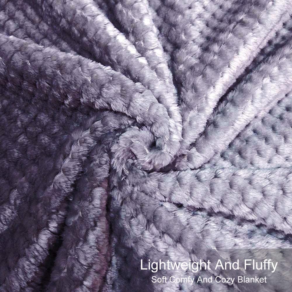 SEASHORE TREE Luxury Flannel Fleece Blanket Lightweight Cozy Plush Solid Blanket