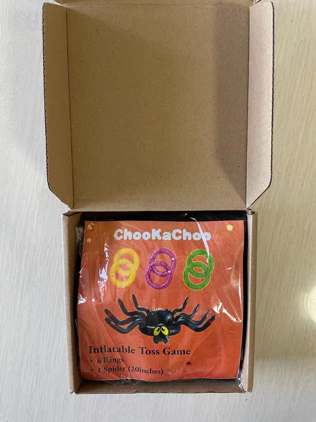 ChooKaChoo Halloween Spider Toss Game, Large Inflatable 37 Inch Spider Ring Toss Game, Perfect for Halloween Party
