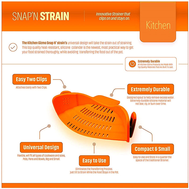 Adjustable Silicone Clip On Strainer Food Grade Heat Resistant Pot Drain Pan Strainer Liquid Drainer Kitchen Colander Strainer