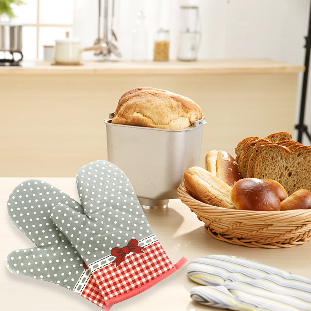 Baking Silicone Gloves Microwave Oven Baking Gloves Kitchen Anti-scald Anti-slip Silicone Mitten BBQ Oven Pot Holder Mitt