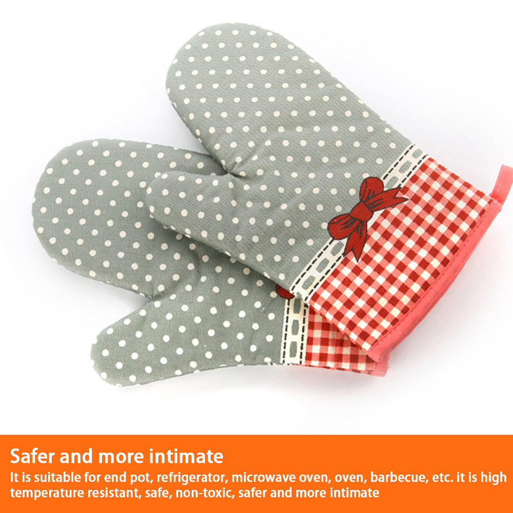 Baking Silicone Gloves Microwave Oven Baking Gloves Kitchen Anti-scald Anti-slip Silicone Mitten BBQ Oven Pot Holder Mitt