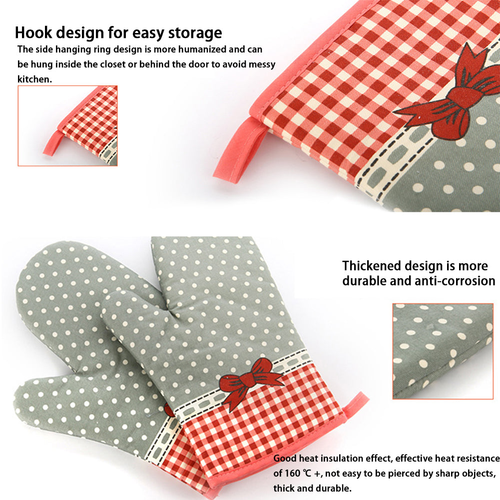 Baking Silicone Gloves Microwave Oven Baking Gloves Kitchen Anti-scald Anti-slip Silicone Mitten BBQ Oven Pot Holder Mitt