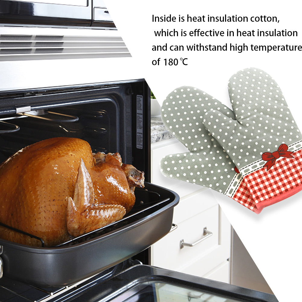 Baking Silicone Gloves Microwave Oven Baking Gloves Kitchen Anti-scald Anti-slip Silicone Mitten BBQ Oven Pot Holder Mitt