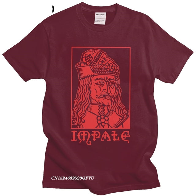 Vlad The Impaler Dracula T Shirts Men Pure Cotton Novelty T-Shirts Tepes Gothic Vampire Horror Movie Tee Camisas Men Tops