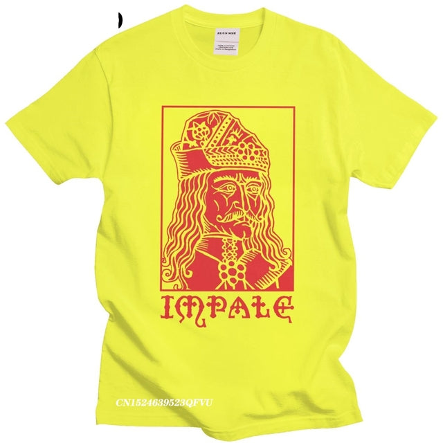 Vlad The Impaler Dracula T Shirts Men Pure Cotton Novelty T-Shirts Tepes Gothic Vampire Horror Movie Tee Camisas Men Tops