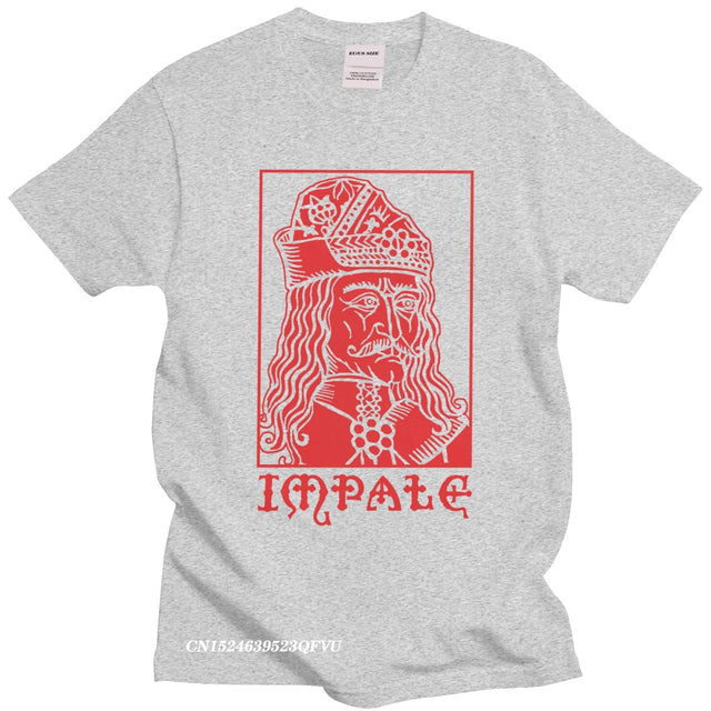Vlad The Impaler Dracula T Shirts Men Pure Cotton Novelty T-Shirts Tepes Gothic Vampire Horror Movie Tee Camisas Men Tops