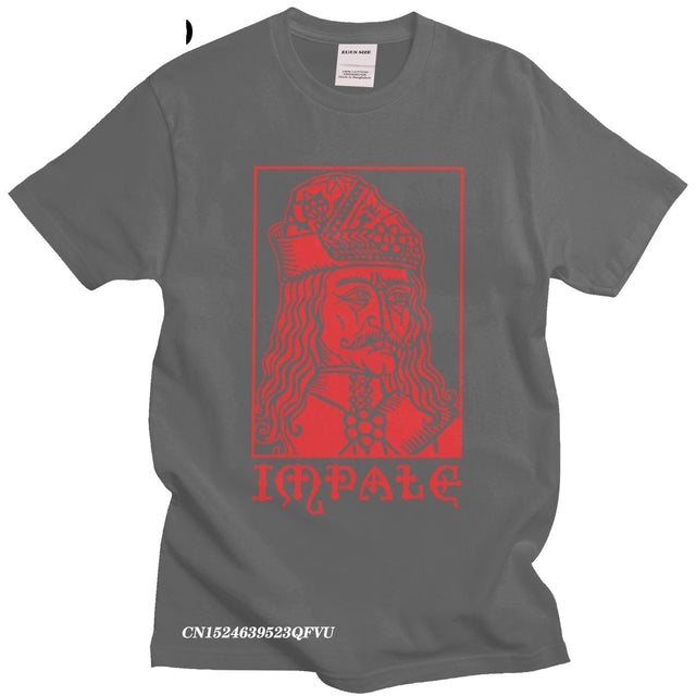 Vlad The Impaler Dracula T Shirts Men Pure Cotton Novelty T-Shirts Tepes Gothic Vampire Horror Movie Tee Camisas Men Tops