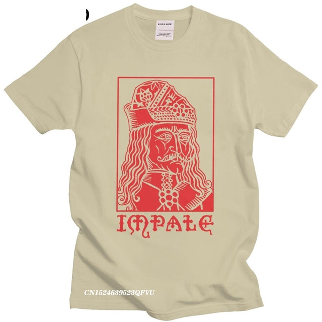 Vlad The Impaler Dracula T Shirts Men Pure Cotton Novelty T-Shirts Tepes Gothic Vampire Horror Movie Tee Camisas Men Tops