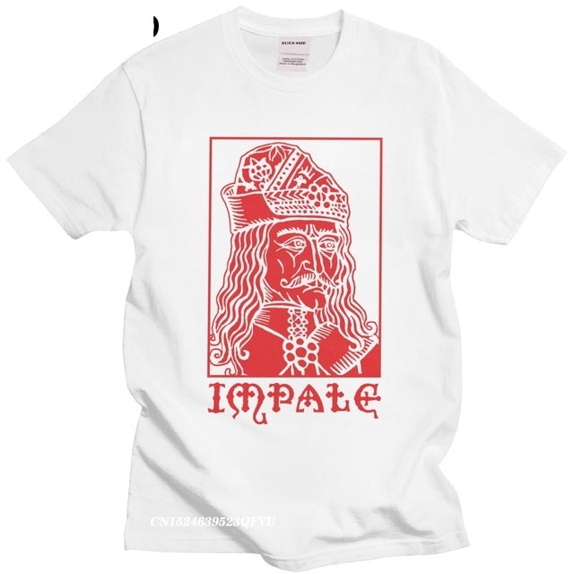Vlad The Impaler Dracula T Shirts Men Pure Cotton Novelty T-Shirts Tepes Gothic Vampire Horror Movie Tee Camisas Men Tops
