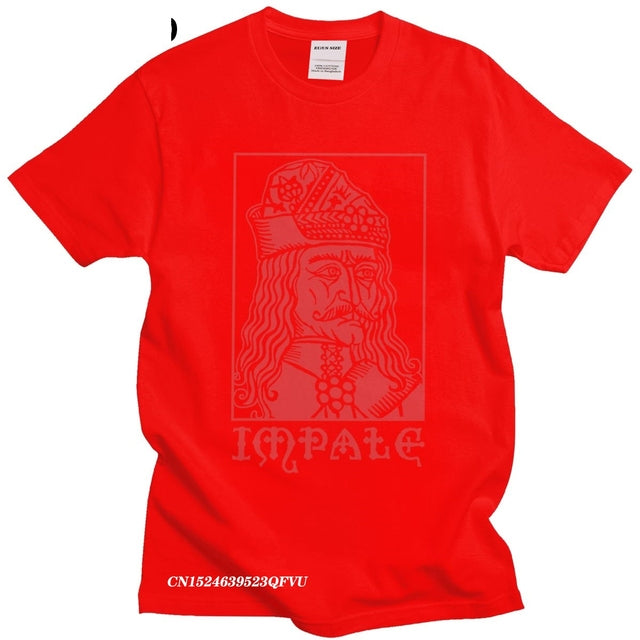 Vlad The Impaler Dracula T Shirts Men Pure Cotton Novelty T-Shirts Tepes Gothic Vampire Horror Movie Tee Camisas Men Tops