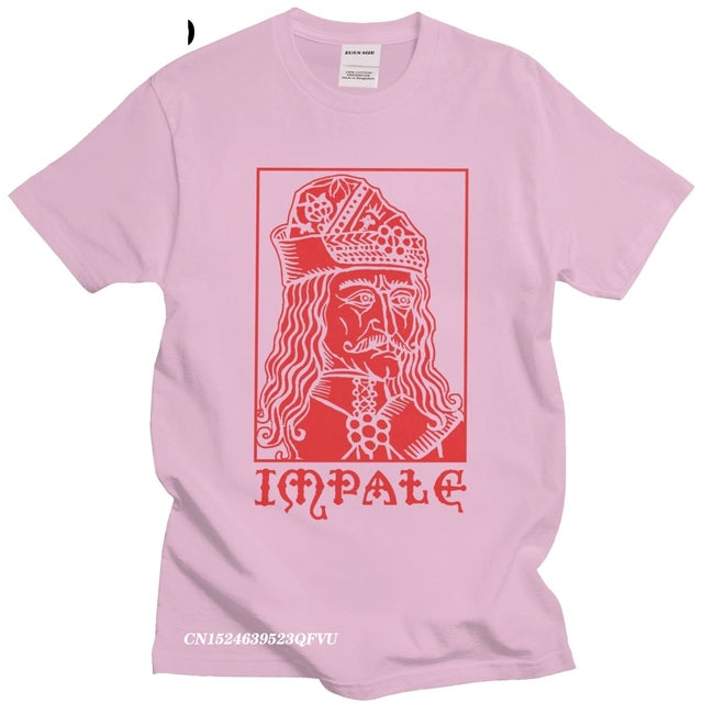 Vlad The Impaler Dracula T Shirts Men Pure Cotton Novelty T-Shirts Tepes Gothic Vampire Horror Movie Tee Camisas Men Tops