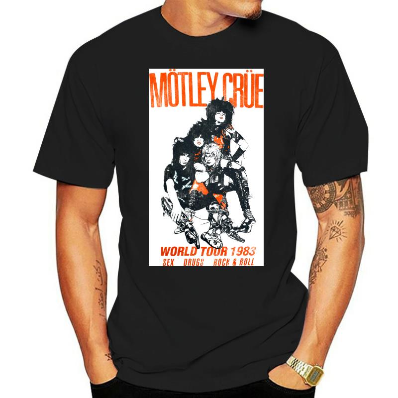 -motley-crue-guitar world tour 1983 reprint-shirt new t shirt S-234XL Z1063