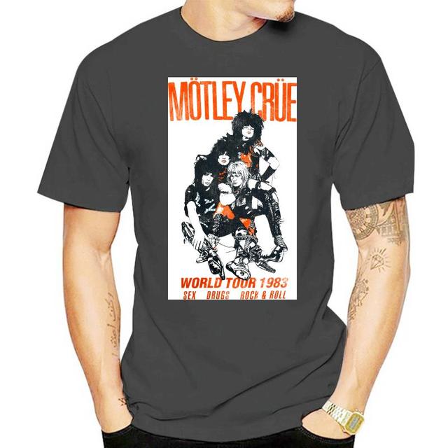 -motley-crue-guitar world tour 1983 reprint-shirt new t shirt S-234XL Z1063
