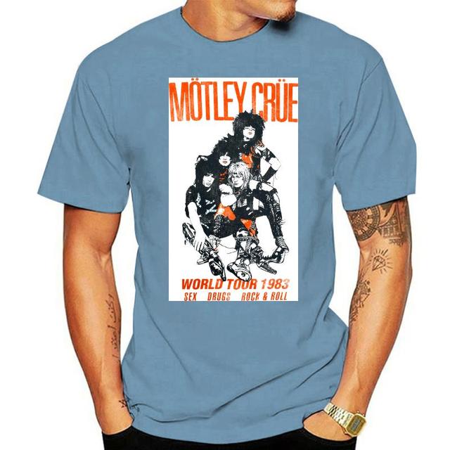 -motley-crue-guitar world tour 1983 reprint-shirt new t shirt S-234XL Z1063