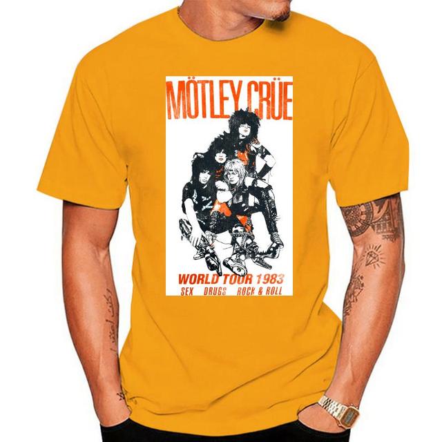 -motley-crue-guitar world tour 1983 reprint-shirt new t shirt S-234XL Z1063