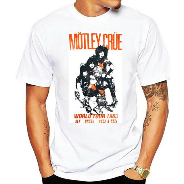 -motley-crue-guitar world tour 1983 reprint-shirt new t shirt S-234XL Z1063