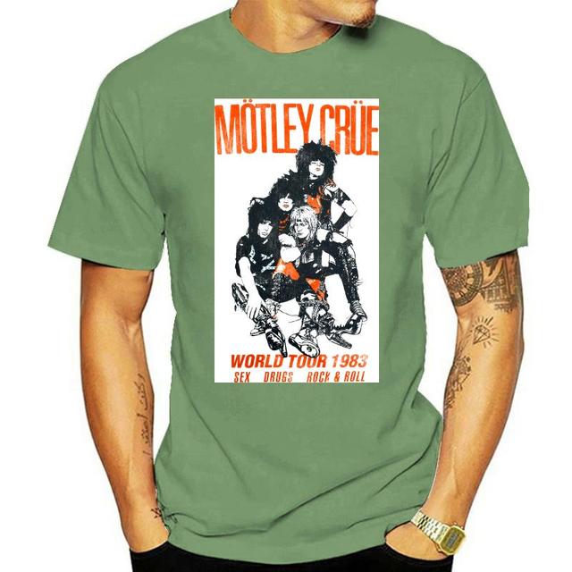 -motley-crue-guitar world tour 1983 reprint-shirt new t shirt S-234XL Z1063