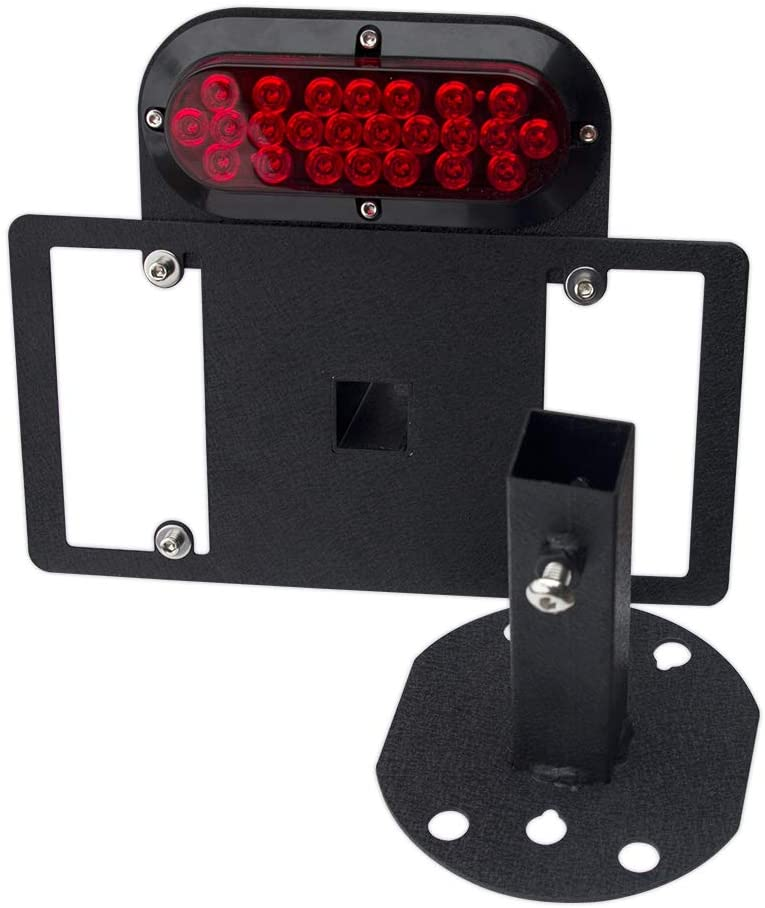 YZONA Spare tire panel bracket with LED driving light and third stop light spare tire panel bracket for Wrangler