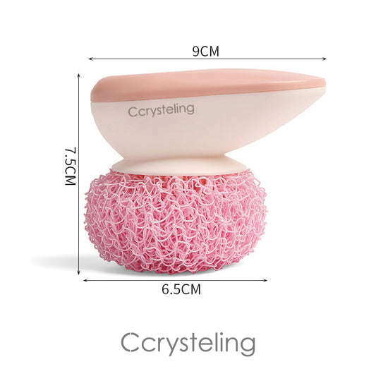 Ccrysteling Detachable Nylon Wire Ball Cleaning Sponge Dishwashing Kitchen Cleaning Ball Brush