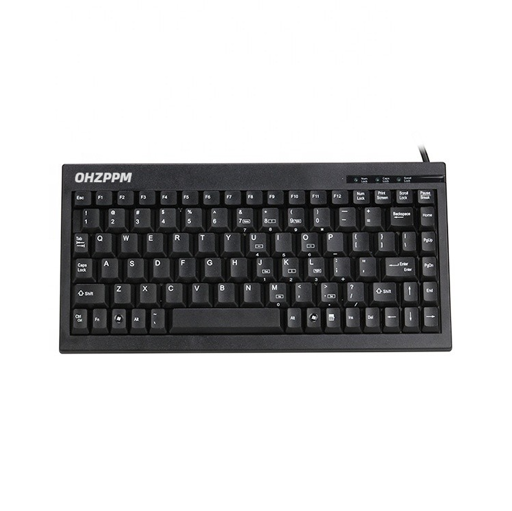 OHZPPM Computer Accessories Mini 88 Keys Slim Compact Usb Wired Computer Keyboard