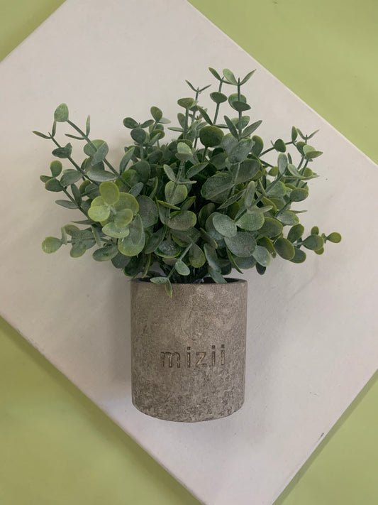 mizii Home Decor Indoor Artificial Potted Mini Plant Flower Topiary With Pots
