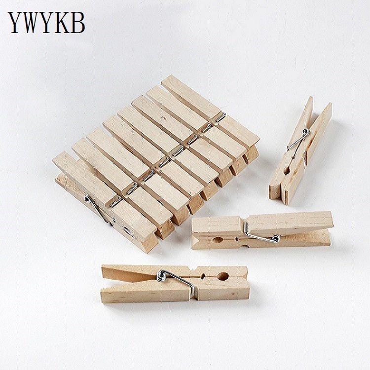 YWYKB 100 Pack Laundry Natural Wooden Clothes Pegs For Cloth Birch Wooden Clothes Pegs/Clips/Pins