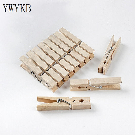 YWYKB 100 Pack Laundry Natural Wooden Clothes Pegs For Cloth Birch Wooden Clothes Pegs/Clips/Pins
