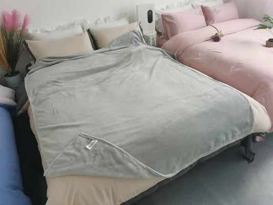 COZRKW Premium Heavy Blanket Cotton Weighted Mink Blanket for Winter with Removable Flannel Cover