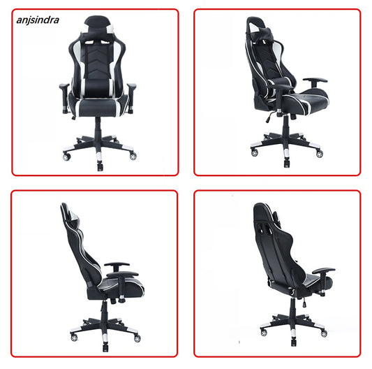 anjsindra best selling ergonomic gaming chair racing office gaming chairs with footrest