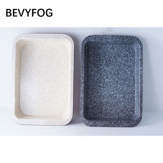 BEVYFOG hot sale kitchen modern bakeware carbon steel non stick coating ovenware oven baking tray (2 pack)