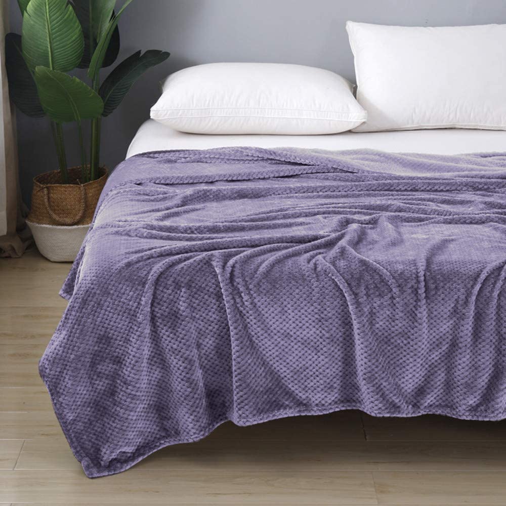 SEASHORE TREE Luxury Flannel Fleece Blanket Lightweight Cozy Plush Solid Blanket