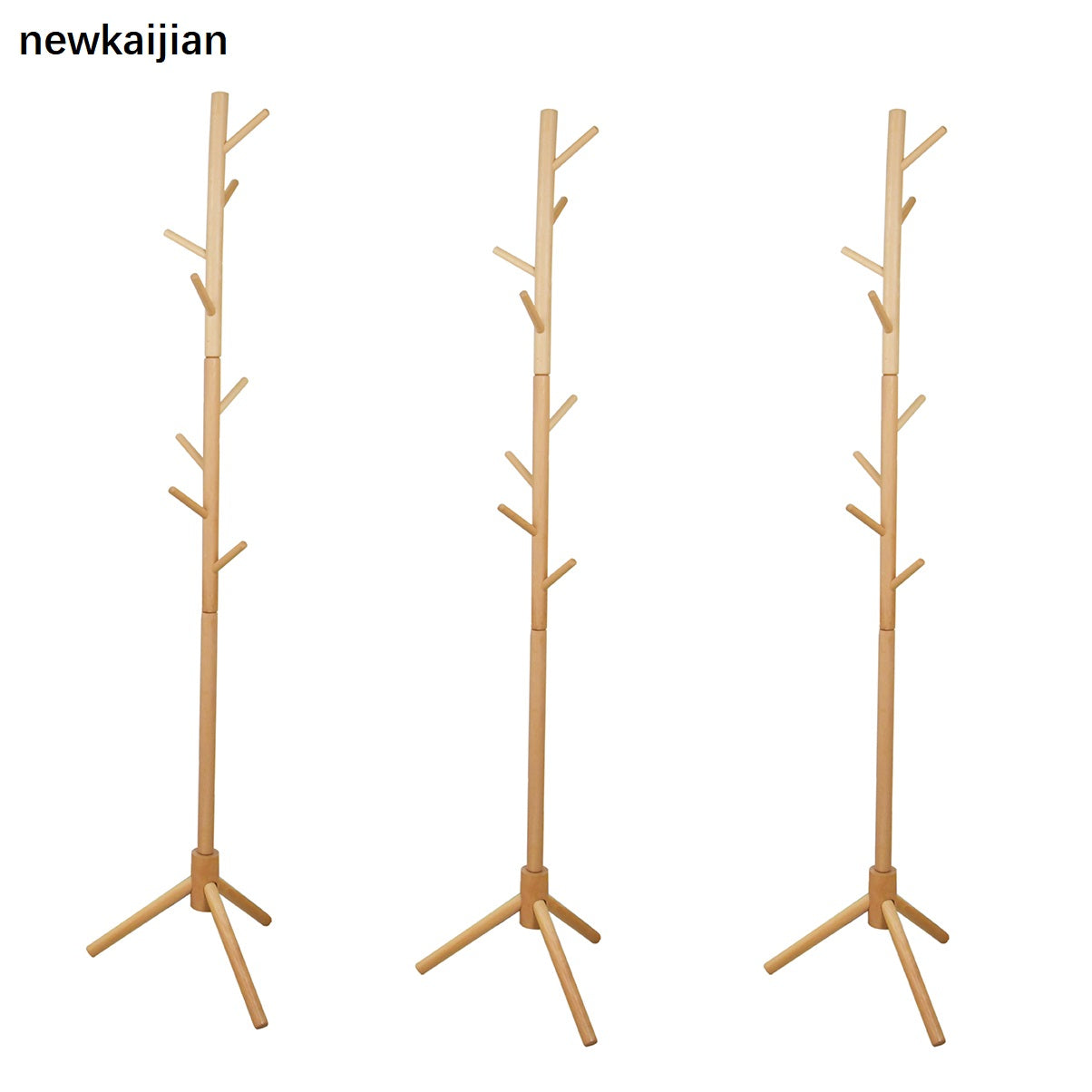 newkaijian high grade wooden tree standing coat rack, Easy to Assemble Coat Hanger Stand for Bedroom, Office, Hallway, Entryway, Bedroom