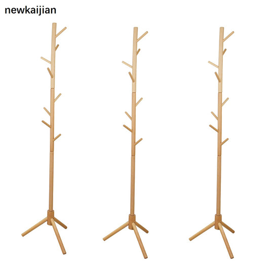 newkaijian high grade wooden tree standing coat rack, Easy to Assemble Coat Hanger Stand for Bedroom, Office, Hallway, Entryway, Bedroom
