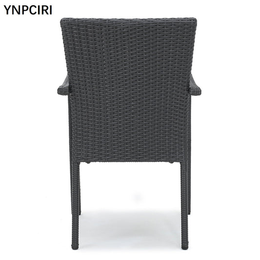 YNPCIRI Rattan Wicker Outdoor garden patio Stackable stacking Dining Chair with cushion