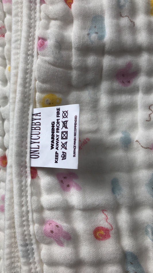 ONLYCUBBYA 3 Pack Breathable soft comfortable 100% cotton muslin baby swaddle blanket