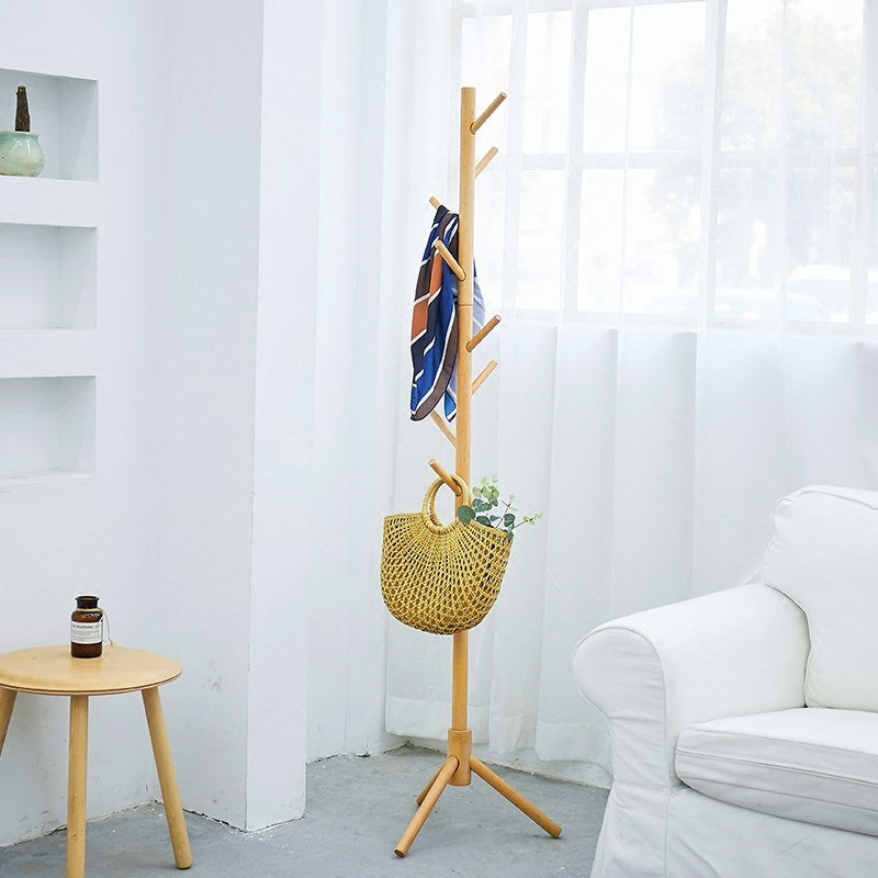 newkaijian high grade wooden tree standing coat rack, Easy to Assemble Coat Hanger Stand for Bedroom, Office, Hallway, Entryway, Bedroom